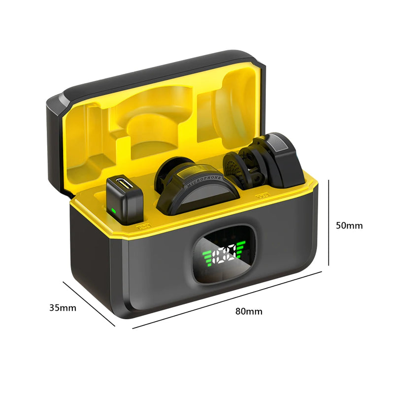 Microfone de lapela sem fio Xiaomi para iPhone, iPad, Android, tipo C, gravação de jogos ao vivo, entrevista com clipe magnético